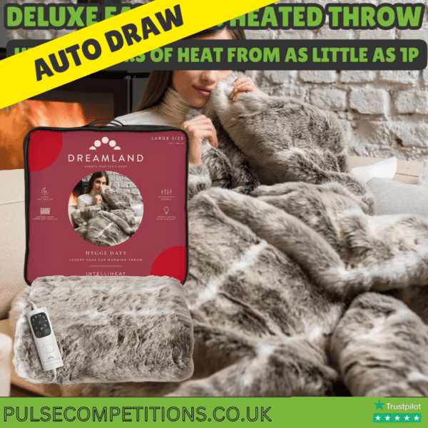 Deluxe Faux Fur Heated Throw (Auto Draw)