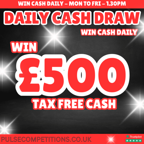 Daily Cash Draw - £500 Tax Free Cash