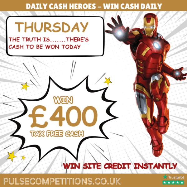 Daily Cash Draw - £400 Tax Free Cash + instants